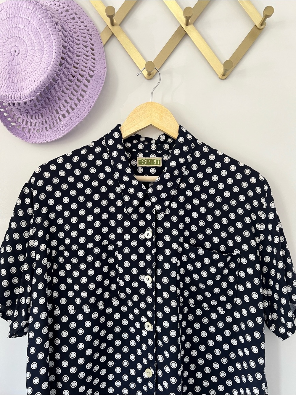 Vintage Esprit Polka Dot Button Down